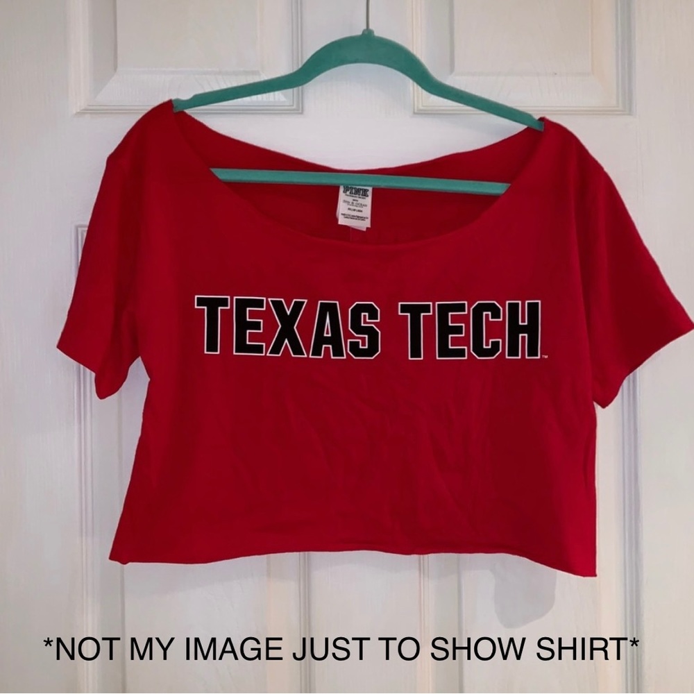 Victoria’s Secret PINK Texas Tech Collegiate Crop Shirt ❤️🖤